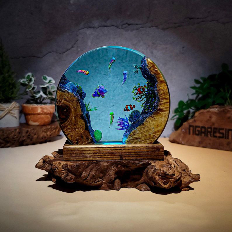 Aquarium & Marine Museum Kota Kinabalu - Ocean Aquarium Organism Resin Table Light