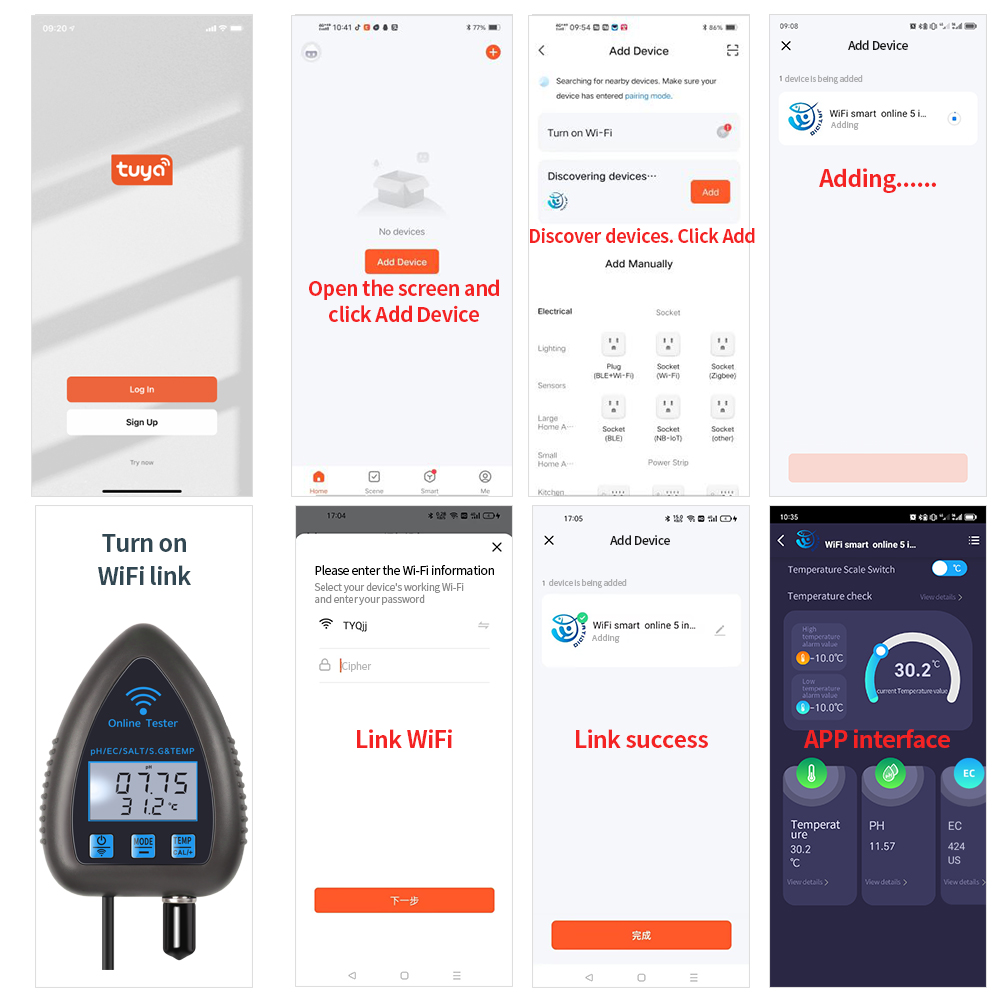 Tuya WiFi 5 in 1 Water Quality - Marine Aquarium Water Test Kit recension och pris