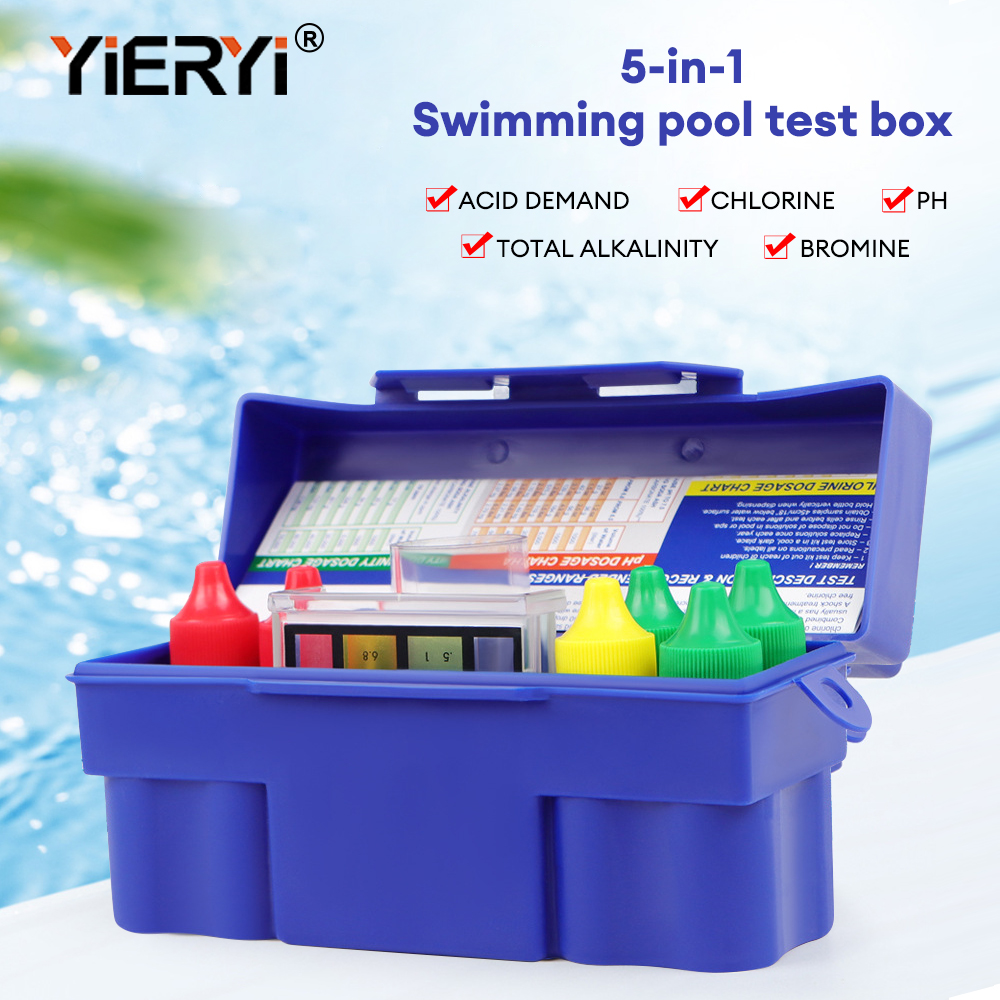 Yieryi 5-Way Test Kit For Pool - Marine Aquarium Water Test Kit recension och pris