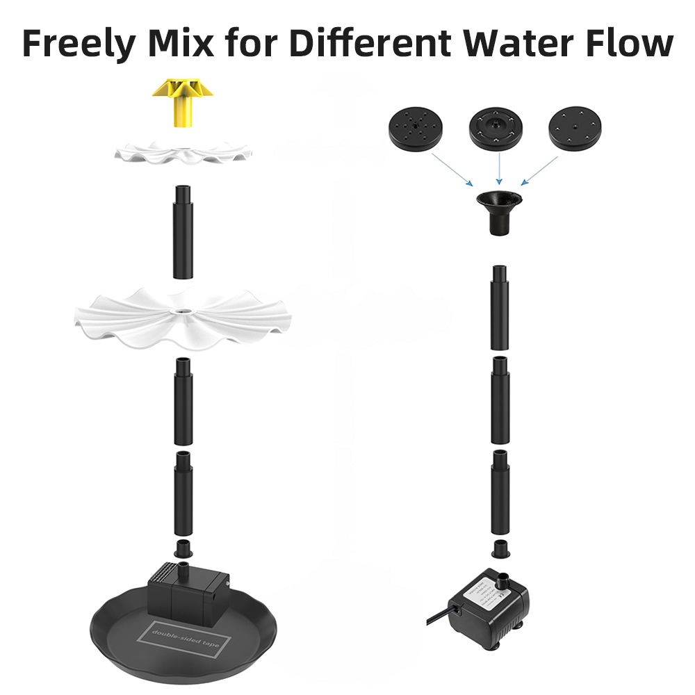 Solar Fountain Pump for Bird B - Marine Aquarium Equipment recension och pris