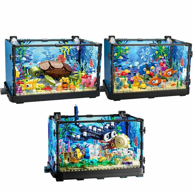 Fish Tank Building Block Set w - Aquarium Marine Fishes recension och pris